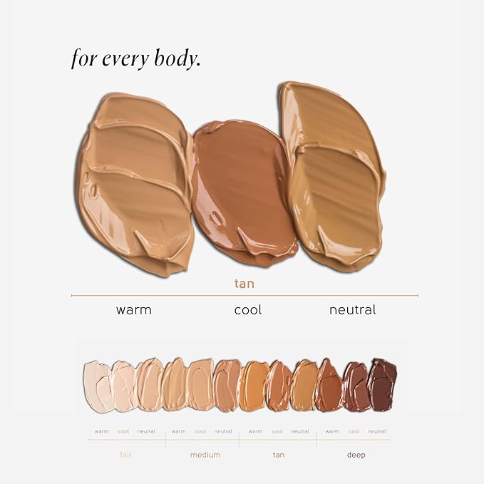 Tinge Tint Body Makeup, Water and Transfer Resistant Up to 48 Hours, Buildable Medium Coverage Body Foundation or Bronzer with Amino Acids, Tattoo Cover Up Makeup, 3.38 FL Oz - Tan Cool