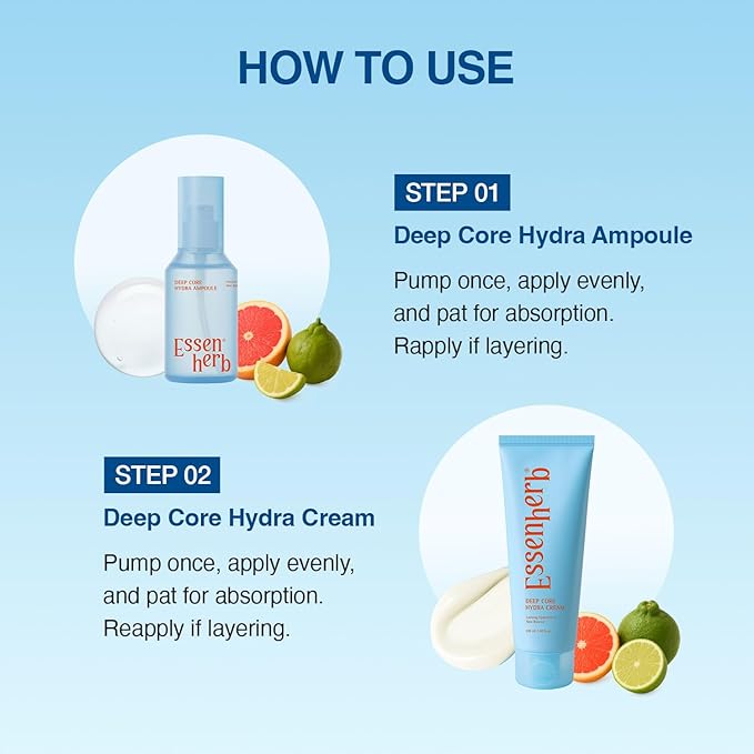 Deep Core Hydra Cream – Korean Skincare Face Moisturizer with Hyaluronic Acid, Ceramide & Botanical Blend – Layered Hydration Cream for Dry and Dehydrated Skin – 3.38 fl oz (100ml)