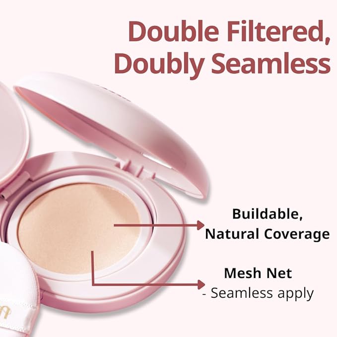 milktouch Cushion Foundation, 24H Flawless Skin, Radiant Shine, No Oxidation, Long-Lasting, Non-Creasing, 60% Hydrating Skincare Infused Korean, Stocking Stuffers, Christmas Gifts (27N Chai)