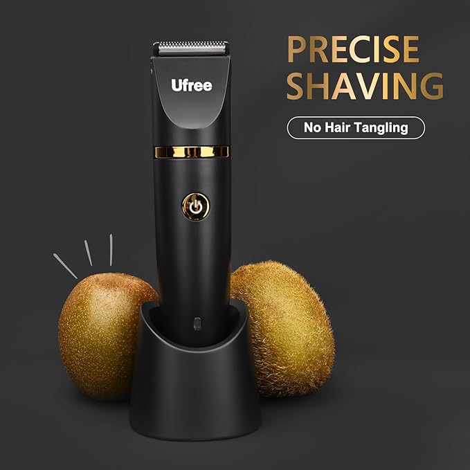 Ufree Body Hair Trimmer for Women, Manscape Pubic Hair Trimmer, 3 in 1 Body Grooming Kit for Lady, Waterproof Body Electric Shaver Razor, Grooming for Face and Body, Gifts for Women, Black