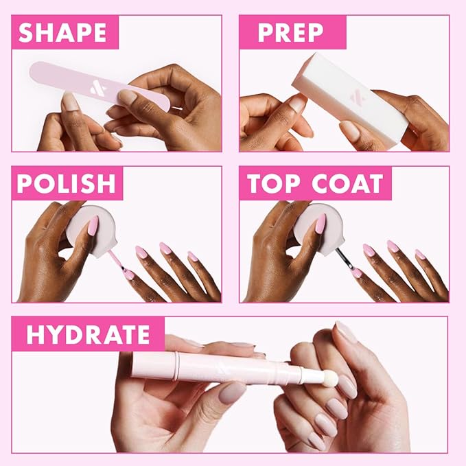 Olive & June Long Lasting Nail Polish | Plump, Gel-Like Finish No Lamp Needed | Lasts up to 10 days | Salon-Quality Color at Home | 15-Free, Vegan Cruelty-Free Chip-Resistant Shine | JM Pinky Lavender