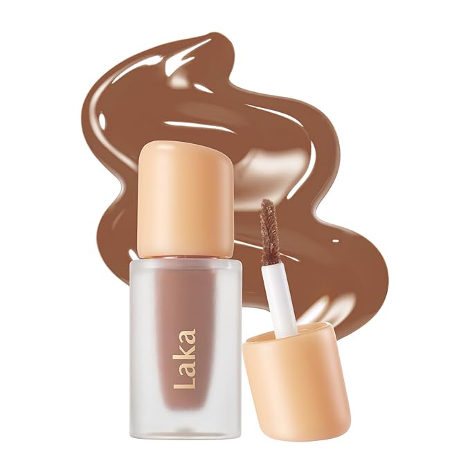 Laka Fruity Glam Lip Tint Mini, Glowing Lip Stain with Wide Color Spectrum, Hydrating & Lightweight Texture, Long-Lasting Bold Stain, Non-Sticky, Vegan, K-Beauty (#144 Pistachio)