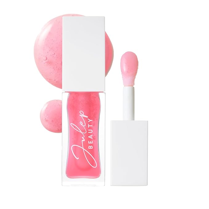 Julep So Plush Glossy Lip Oil – Hydrating Lip Tint with Apricot, Avocado & Jojoba Oils – Non-Sticky Shine, Moisturizing Lip Gloss for Soft, Nourished Lips – Vegan & Cruelty-Free (04 Hot Pink)