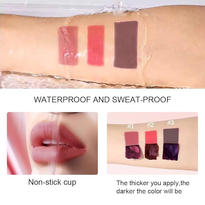 Peel Off Lip Tint Matte Long-Lasting Lip Liner Tattoo Waterproof Temperature Color Sense Lip Stain Smudge Proof Transfer Proof Highly Pigmented Gift for Girl(02 Orange Light)