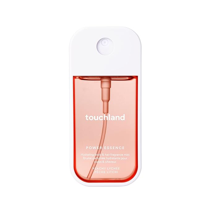 Touchland Hydrating Body & Hair Fragrance Mist, Peachy Lychee, 2 FL. OZ. Travel Size Body Spray