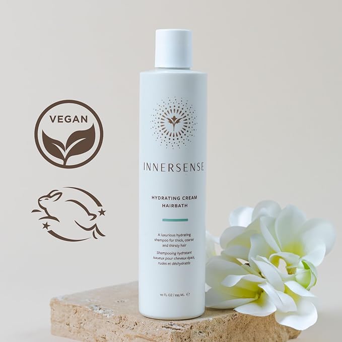 INNERSENSE Organic Beauty - Natural Hydrating Cream Hairbath Shampoo | Hydrating, Nourishing, For Dry Scalp | Non-Toxic, Cruelty-Free, Clean Haircare (32oz Refill Pouch)