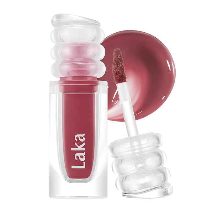 Laka Maxi Glayer Tint 3.8g/0.13oz., Glass Layer of Gloss, Ultra Glow & Vivid Layerable Pigments, High Shine Lip Oil, K-Beauty (#617 Grain)