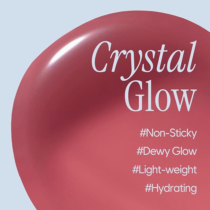 Crystal Dewy Lip Gloss | Lightweight & Non-Sticky | High-Shine & Long-Lasting | Hydrating Korean Lip Care Gloss | 0.17 oz. (04 FRENCH BEIGE)