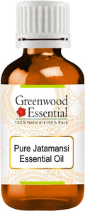Greenwood Essential Jatamansi (Spikenard) Essential Oil (Nardostachys jatamansi) Pure | Non-Sticky | Non-Greasy | Lightweight | Men & Women | All Skin Types | Steam Distilled 5ml (0.16 oz)