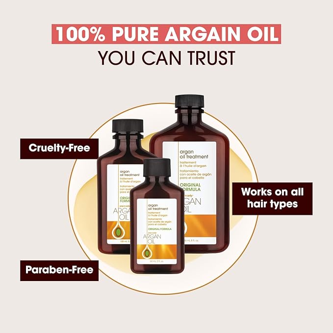 One 'N Only Argan Oil Hair Treatment - Lightweight & Hydrating Hair Oil for Natural, Wigs & Extensions - Shine Enhancing, Heat Protectant & Frizz Control (3.4 oz)