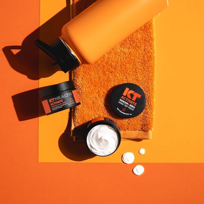 KT Health, Magnesium Cream, Activate - Warms & Loosens Tight Muscles - Use Pre-Workout to Reduce Stiffness