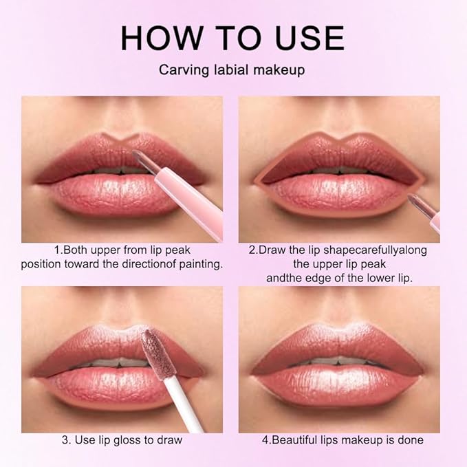 Kaely 2-in-1 Bronze Gold Metallic Lipstick and Lip Liner, Shimmer Liquid Metallic Lipsticks for Women, Glitter Lip Gloss Stain Long Lasting Waterproof Smudge Proof 24 Hour, Vegan Makeup, 14