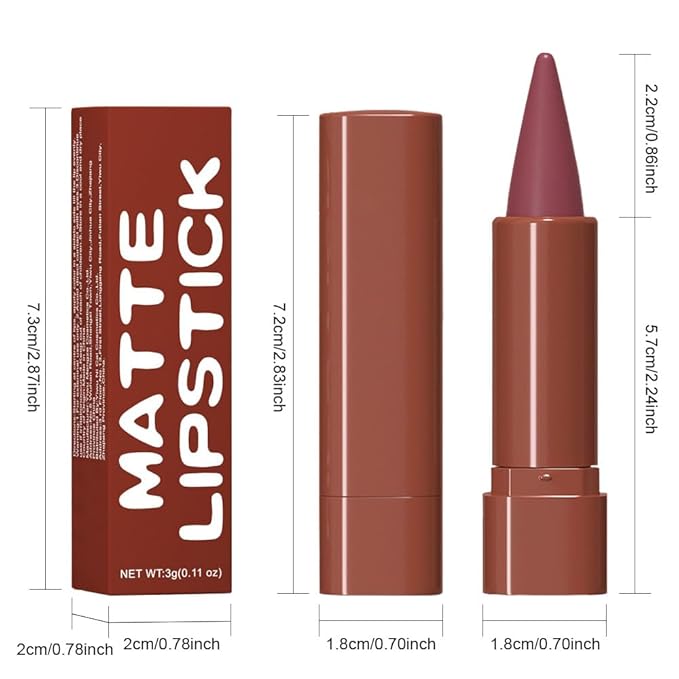 Matte Lip Crayon Lip Liner and Lipstick Combo Sets, Mauve Gradient Matte Lip Bar And Lip Liner Set, Contour Gradual Ombre Effect Lip Pencil For Old Women, Long Lasting Waterproof Smudge Proof
