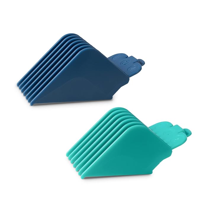 Clipper Guards Set 10 12 Compatible with Most Wahl Clippers, Extra Long Color Coded Clipper Combs Replacement - 1.25", 1.5"