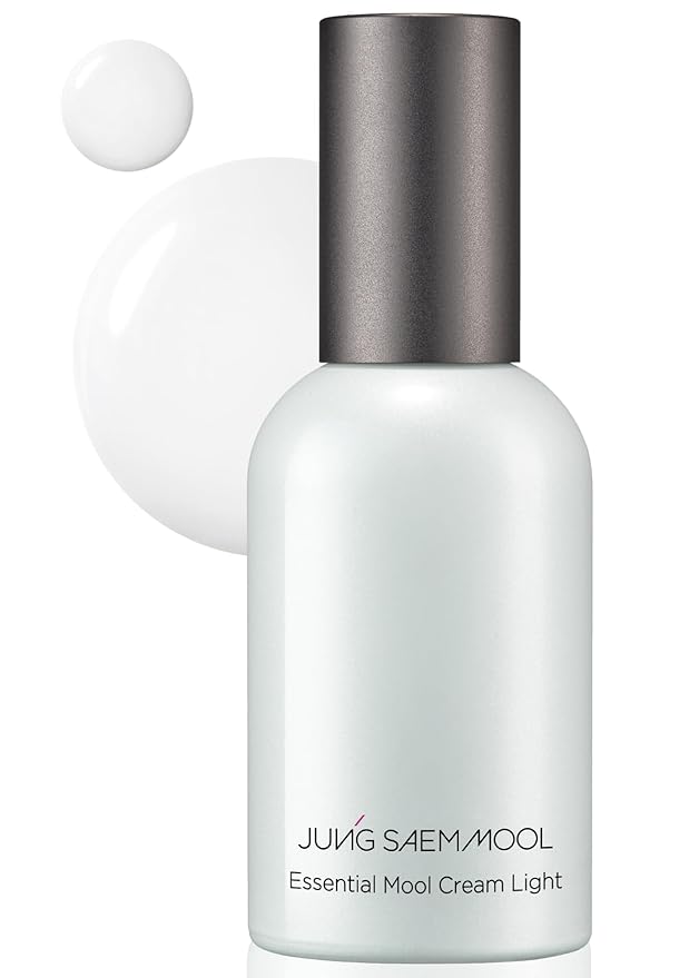 JUNG SAEM MOOL Essential Mool Cream Light 1.7 Fl Oz, Hydrating Water Cream with Ceramide and Centella, Perfect Prep Step Before Cushion Foundation for Smooth, Radiant Finish, Korean Skincare