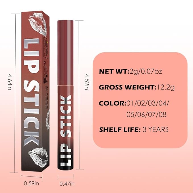 Dark Red Matte Lipstick for Women, Long Lasting Waterproof Transfer-Proof Vegan, 24 Hours Moisturizing Glossy Shine Lip Gloss, Lipstick Palette Beauty Products Makeup All-Day Formula A04#