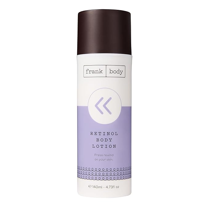 frank body Retinol Body Lotion | Firming & Smoothing Body Moisturizer | Evens Skin Tone & Improves Texture |With Retinol, Peptides & Berry Extracts | Vegan & Cruelty-Free | Berry Scent |140ml