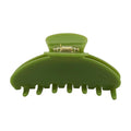 Premium Durable Acetate Hair Accessories - Large No-Slip 4 Inch Claw Clips for Women's Thick Hair (Green)