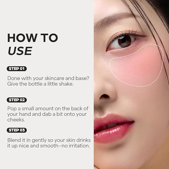 House of Hur Moist Ampoule Blusher with 50% Moisture Essence | Hydrating & Long-Lasting Blush | 0.68fl.oz (9 Shades) (Nude Beige)