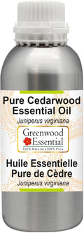 Greenwood Essential Pure Cedarwood Essential Oil (Juniperus virginiana) Steam Distilled 630ml (21.3 oz)