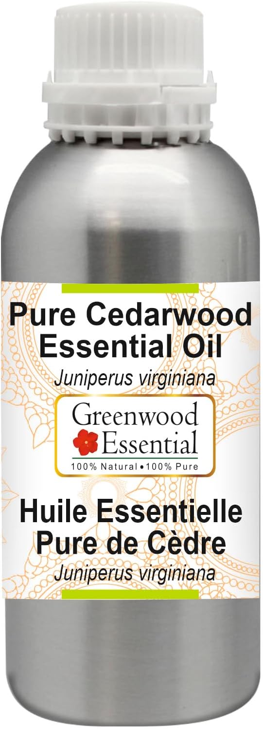 Greenwood Essential Pure Cedarwood Essential Oil (Juniperus virginiana) Steam Distilled 630ml (21.3 oz)