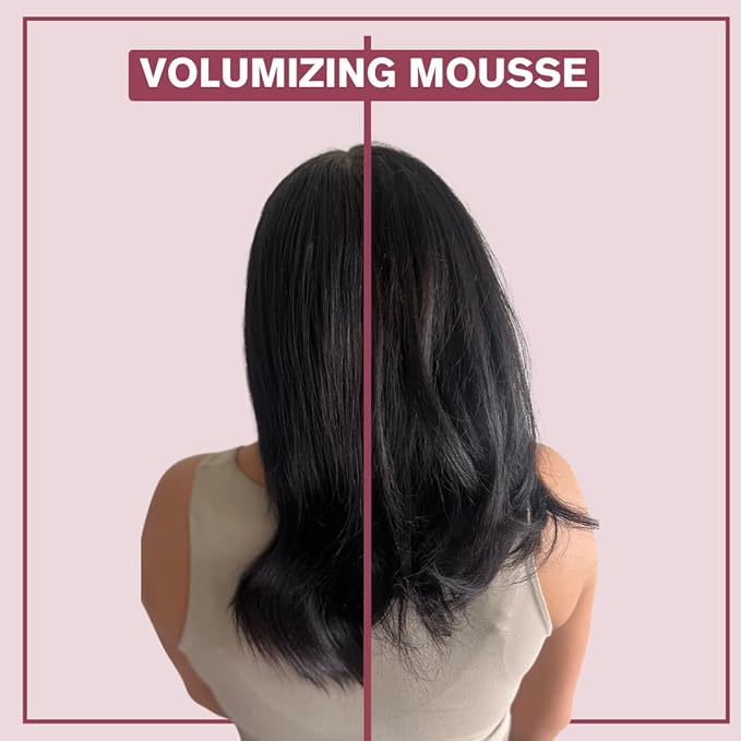 Alcôve - Volumizing Mousse - Medium Hold - Fine and Thin Hair - Lightweight Volume - Anti-frizz - Shine and Hydration - Heat Protection - Mango Extract and Sunflower Oil - Color-Safe - 8.5 oz