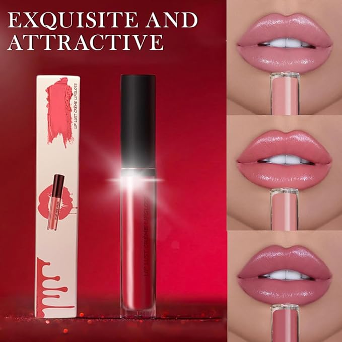 12 Color Cream Lip Gloss, 2025 New Cream Texture Lipstick Non-Stick Lip Gloss, Long Lasting Lipstick Hydrating Lip Tint Natural Non-Fading Liquid Lip Stick for Women (#06, One Size)