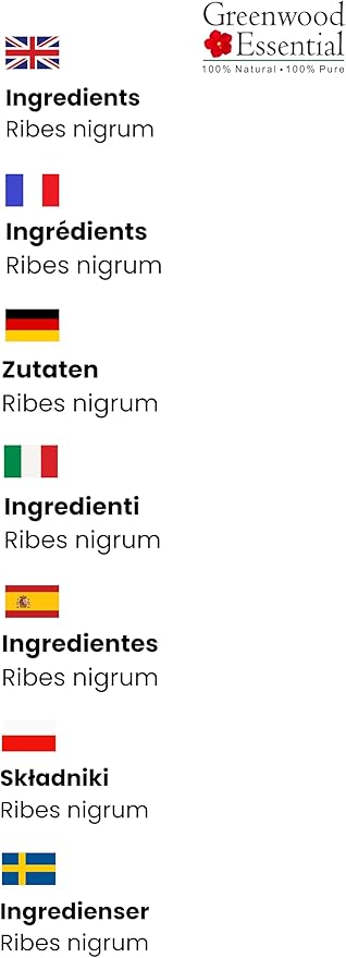 Greenwood Essential Pure Black Currant Oil (Ribes nigrum) with Glass Dropper Cold Pressed (Pack Of Three) 100ml X 3 (10 oz)
