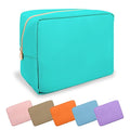 Large Makeup Bag Pouch,Nylon Women Travel Toiletry Storage Bag Preppy Cosmetic Bag for Girls,Big Makeup Organizer Bag Cute Zipper Pouch Skincare Bag for Sport Work Gift(Large-Cotton Candy)