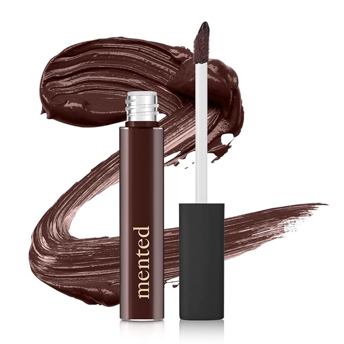 Mented Cosmetics Lip Gloss for Women Tinted Lip Balm Stain, Long Lasting Buildable Moisturizing Lipgloss Lipstick Topper, Made in USA, Cruelty Free Vegan Makeup, Baby Brown