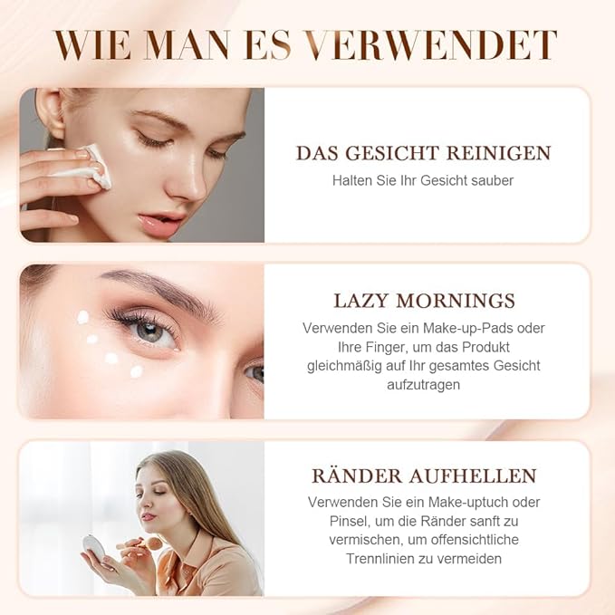 Color Changing Foundation for Mature Skin, Hydrating and Lightweight Liquid Foundations, Tone Suitable for All Skin Types (3 pcs)