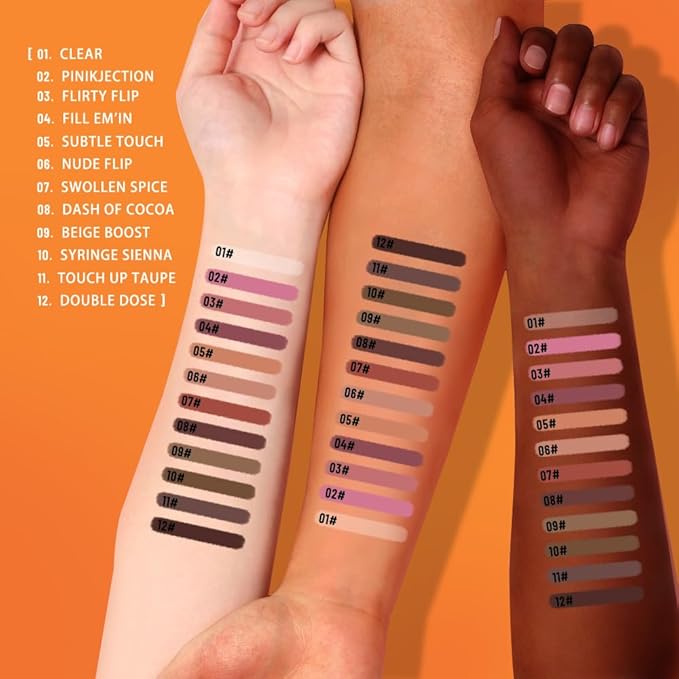 Matte Lip Liner Pencil for Shaping Lips, Retractable Creamy Brown Crayon LipLiner Pencil, Long Lasting Waterproof Lipstick Lip Liner Makeup, Vegan Beauty 01#
