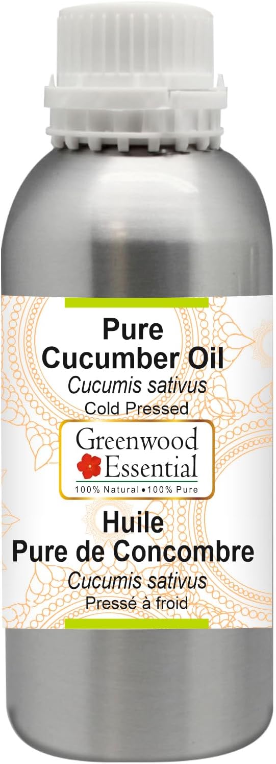 Greenwood Essential Pure Cucumber Oil (Cucumis sativus) Cold Pressed 630ml (21 oz)