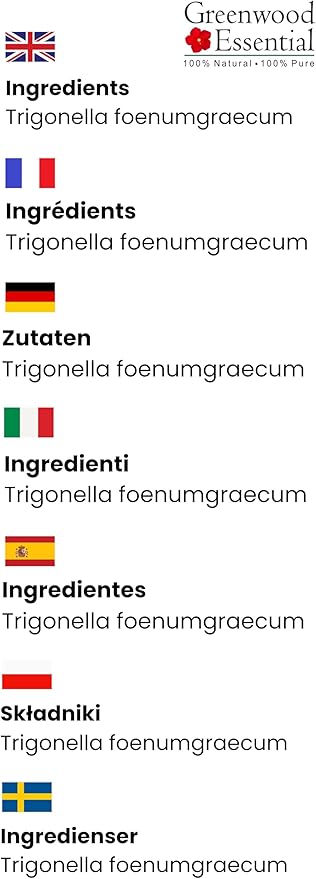 Greenwood Essential Pure Fenugreek (Methi) Carrier Oil (Trigonella foenumgraecum) 50ml (1.69 oz)