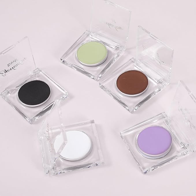 Erinde Single White Matte Eyeshadow Palette, Velvet Eye Shadow Compact Powder Primer Base Makeup, Long-Lasting Eye Makeup, Ultra-Blendable, Pigmented Color, Vegan Formula, 02# WHITE SWAN