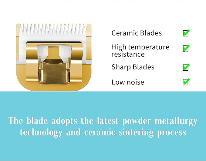 Professional Detachable Replacement Blades Set,Cut Length,Compatible with Andis AGC,BDC,BGC,MBG Series/Oster Classic 76/Star-Teq/Power-Teq/A5 Clipper (0.1mm-13mm 5 PACK) GOLDEN
