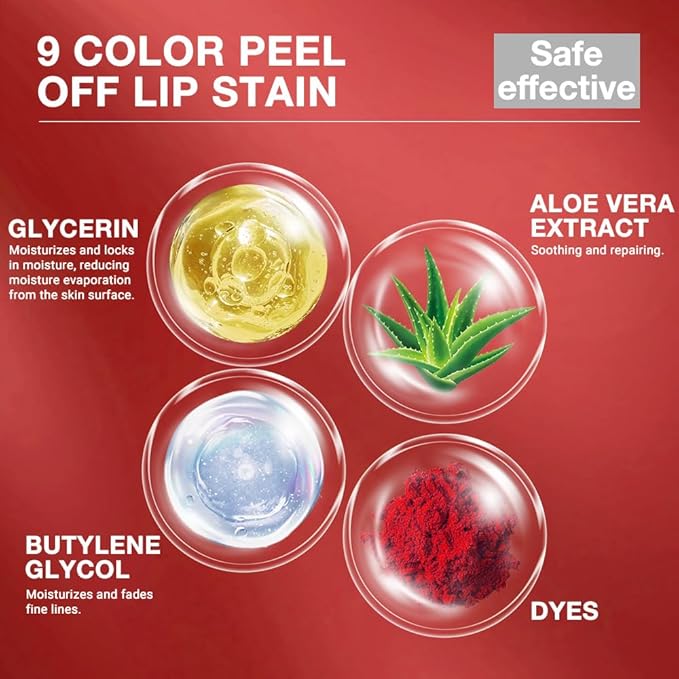evpct Lip Tains Peel off, Peel off Lip Liner Tattoo Lip Stain Tint Gloss Marker Makeup, Long Lasting Waterproof 24 Hours Matte Finish Transfer-proof Pigmented Color Stay Lipsticks, 140 Taupe