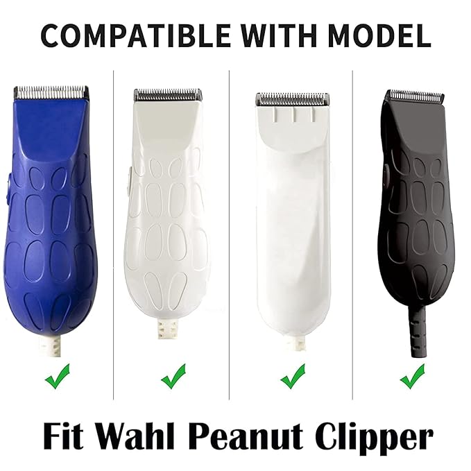 Professional Peanut Snap On Replacement Blades Compatible with Wahl Peanut Hair Clipper #2068-300 (Black-4PCS)