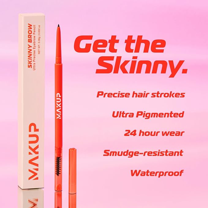 Makup Beauty Skinny Brow - Ultra Thin Eyebrow Pencil, Waterproof, Precise Micro Brow Pencil creates Hair-like Strokes for Full, Natural Brows Light Brown (Taupe)