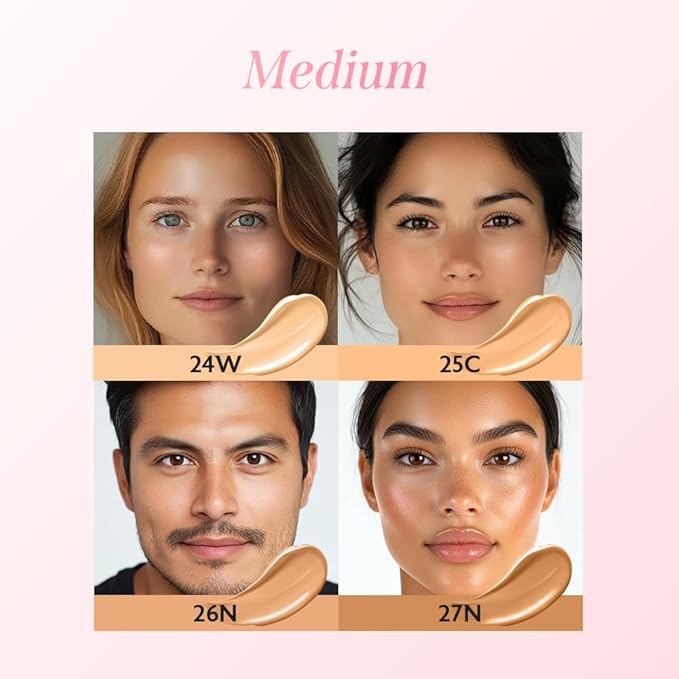 milktouch Cushion Foundation, 24H Flawless Skin, Radiant Shine, No Oxidation, Long-Lasting, Non-Creasing, 60% Hydrating Skincare Infused Korean, Stocking Stuffers, Christmas Gifts (25C Ginger)