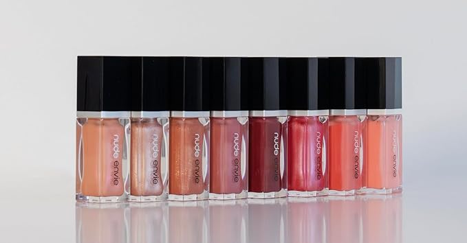 nude envie - Lip Gloss - High-Shine Finish - Moisturizing & Easy Application - Luxury Hydration - Non-Sticky Formula - With Vitamin E & Glycine Soja Oil - Vegan, Paraben-Free & Cruelty-Free - Shine
