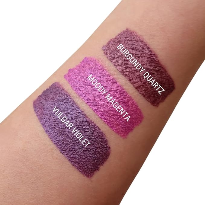 Aromi Metallic Liquid Lipstick | Chestnut Rose Lip Color with Shimmery Finish, Long-lasting + Long Wear, Mauve Shade, Waterproof, Vegan (Burgundy Quartz)