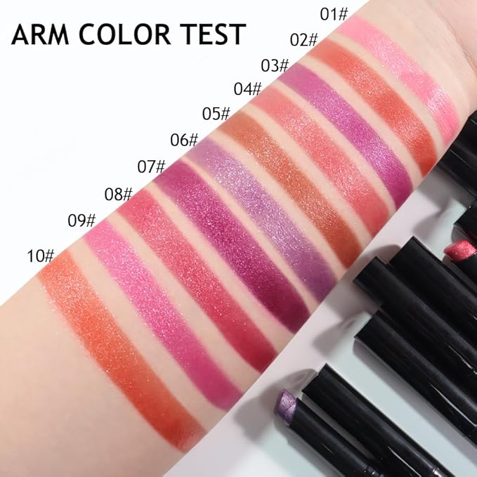 Lavender Purple Metallic Lipstick for Women,Lightweight Comfortable Non-Drying Shimmer Frosted Lipstick,Glitter Lip Gloss Stain Long Lasting Waterproof Smudge Proof 24 Hour Full Coverage Lip Makeup