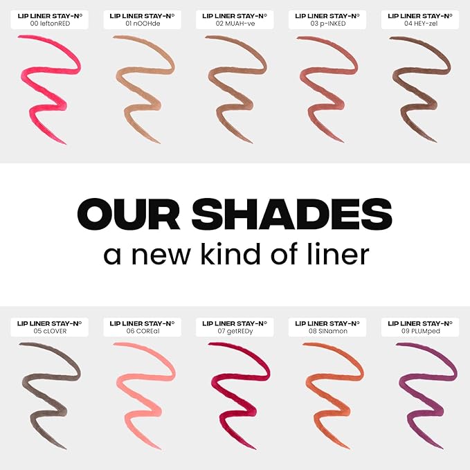 Sacheu Lip Liner STAY-N Peel Off Lip Stain — Long Lasting Matte Lip Tattoo Transfer Proof Lipstain Infused with Hyaluronic Acid & Vitamin E for All Skin Types — Vegan & Cruelty-Free, HEY-zel