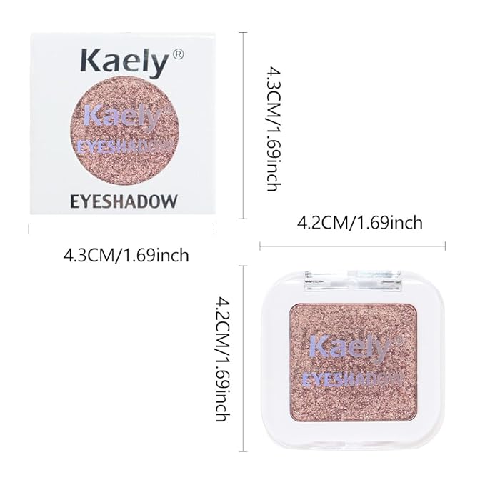 Glittler Singe Eye Shadow Palette Makeup, Amber Rush Brown Sparkle Monochrome Eyeshadow, Mini Singe Pressed Pigmented Waterproof Sombras Para Ojos, Vegan, Talc, Paraben & Cruelty Free, 21