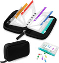 A7-L Water-Proof Pill Pouch Set， Large Pill Organizer, BPA Free, A7-L Pill Loose-Leaf Storage with Color-Coded Medicine Pouches, Reusable Travel Medicine Organizer， Zippered Pill Organizers Weekly