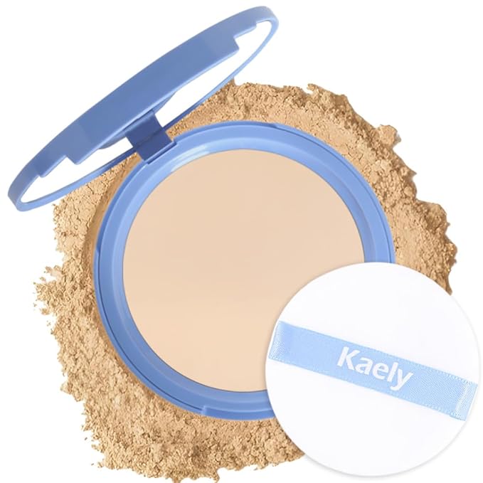 Oil Control Matte Perfection Face Powder Compact For Women, Matte Smooth Flawless Setting Powder Makeup, Polvo Compacto De Maquillaje, Waterproof Long Lasting, 0.35Oz (01 Classic Ivory)