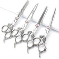Sharonds 6/7 inch Professional Hair Cutting Scissors Set Hair Cutting Scissors Thinning Teeth Shears Set,Sliver Scissors,Barber,Salon,Hairdressing Scissors Kit,Japanese 440C Scissors (7-inch 4pc)