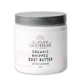 Glimmer Goddess Organic Whipped Body Butter for Women - Moisturizer Cream with Shea & Cocoa Butter, Almonds & Coconut Oil - Strawberries & Cream, 8oz
