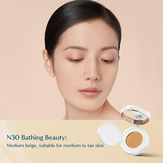 Florasis Flawless Jade Breathable Weightless Matte Cushion Foundation (N30 Bathing Beauty, 1 Count)